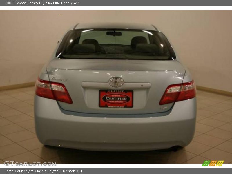 Sky Blue Pearl / Ash 2007 Toyota Camry LE