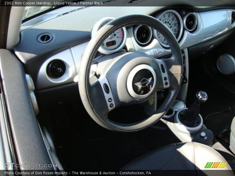 Liquid Yellow / Panther Black 2002 Mini Cooper Hardtop