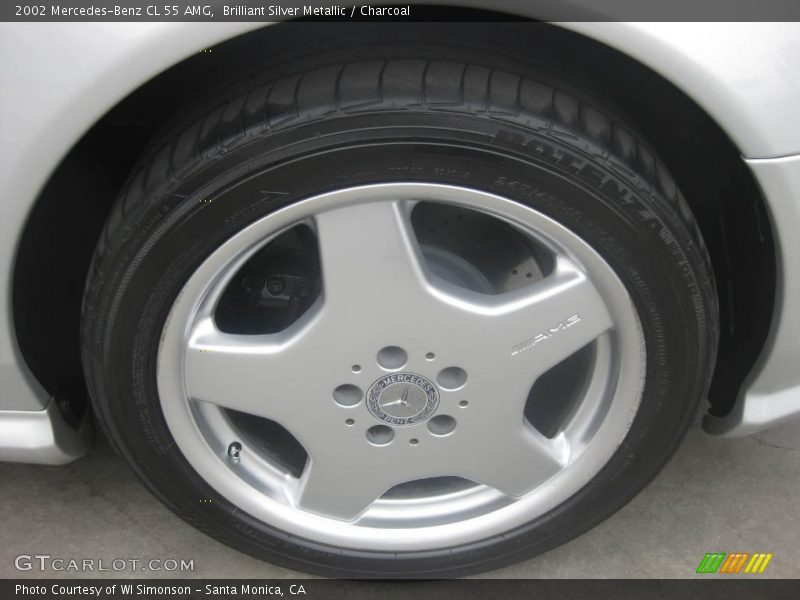 Brilliant Silver Metallic / Charcoal 2002 Mercedes-Benz CL 55 AMG