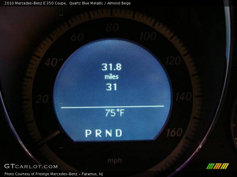 Quartz Blue Metallic / Almond Beige 2010 Mercedes-Benz E 350 Coupe