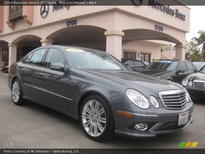 Flint Grey Metallic / Black 2009 Mercedes-Benz E 350 Sedan