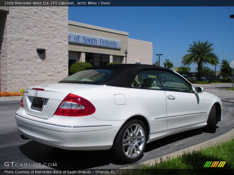 Arctic White / Stone 2009 Mercedes-Benz CLK 350 Cabriolet