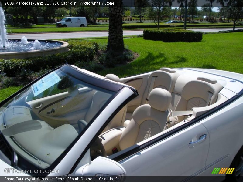 Arctic White / Stone 2009 Mercedes-Benz CLK 350 Cabriolet