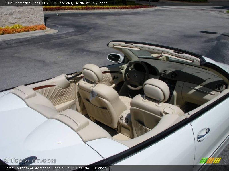Arctic White / Stone 2009 Mercedes-Benz CLK 350 Cabriolet