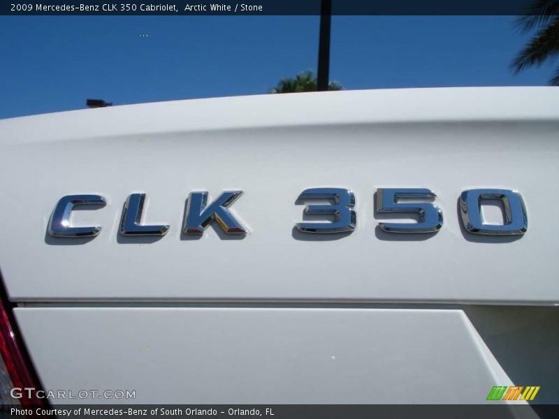 Arctic White / Stone 2009 Mercedes-Benz CLK 350 Cabriolet
