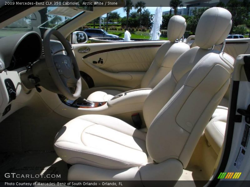 Arctic White / Stone 2009 Mercedes-Benz CLK 350 Cabriolet