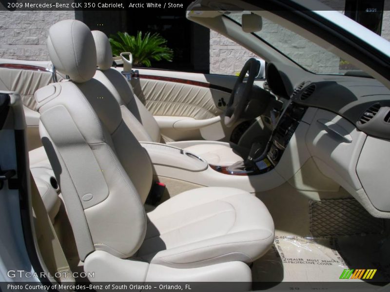 Arctic White / Stone 2009 Mercedes-Benz CLK 350 Cabriolet