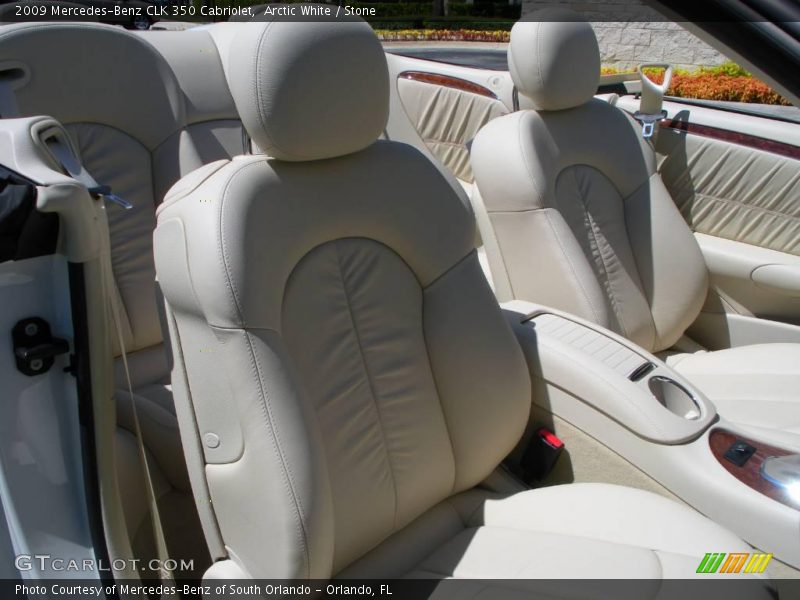 Arctic White / Stone 2009 Mercedes-Benz CLK 350 Cabriolet
