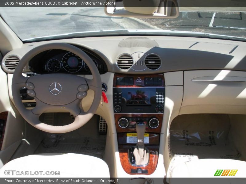 Arctic White / Stone 2009 Mercedes-Benz CLK 350 Cabriolet