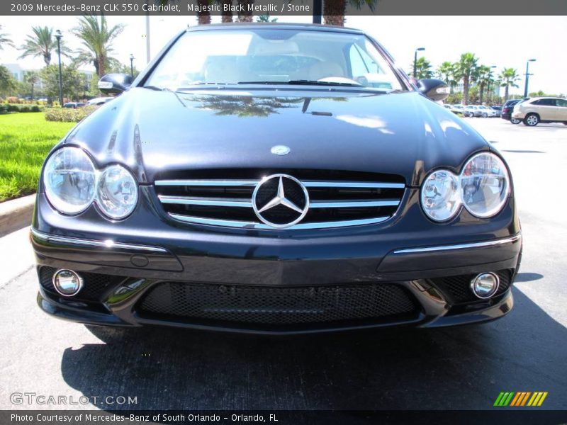 Majestic Black Metallic / Stone 2009 Mercedes-Benz CLK 550 Cabriolet