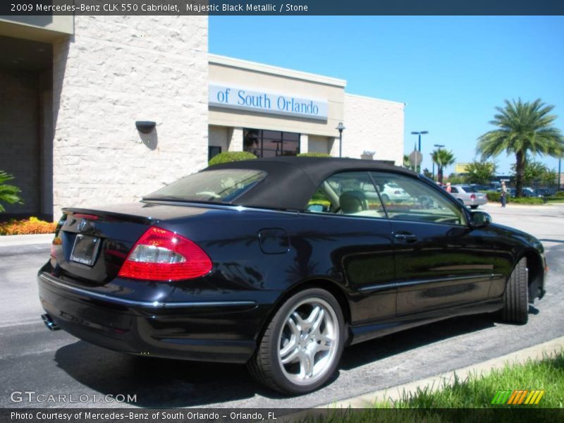 Majestic Black Metallic / Stone 2009 Mercedes-Benz CLK 550 Cabriolet