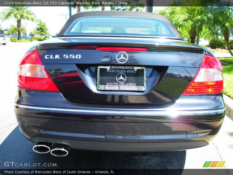 Majestic Black Metallic / Stone 2009 Mercedes-Benz CLK 550 Cabriolet