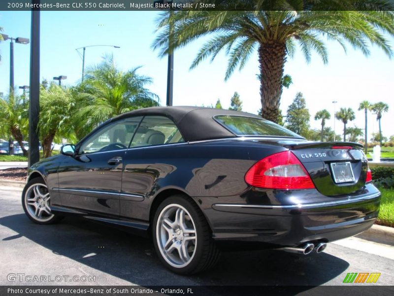 Majestic Black Metallic / Stone 2009 Mercedes-Benz CLK 550 Cabriolet