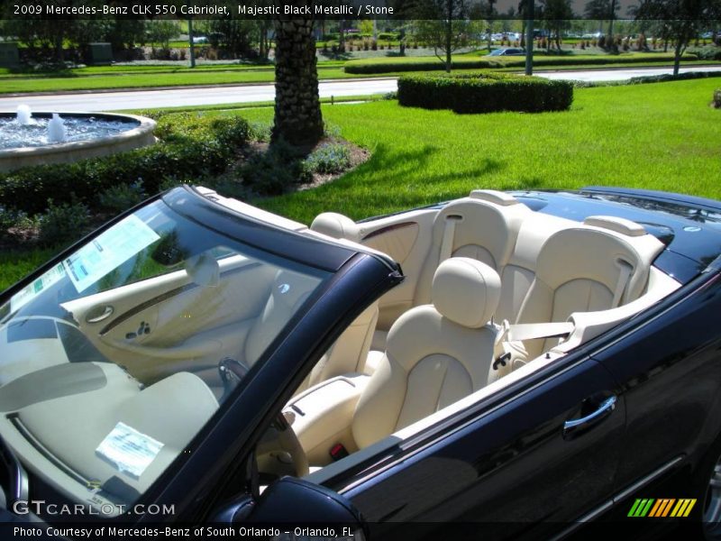 Majestic Black Metallic / Stone 2009 Mercedes-Benz CLK 550 Cabriolet