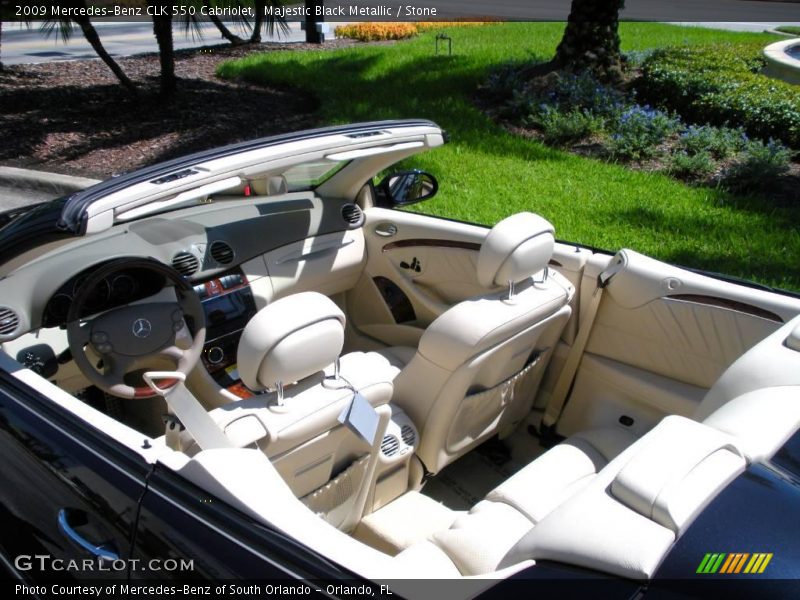 Majestic Black Metallic / Stone 2009 Mercedes-Benz CLK 550 Cabriolet