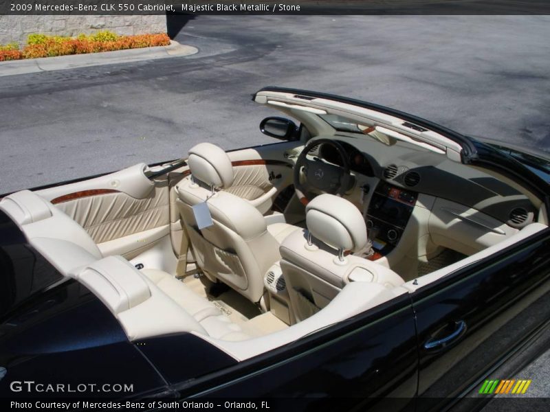 Majestic Black Metallic / Stone 2009 Mercedes-Benz CLK 550 Cabriolet