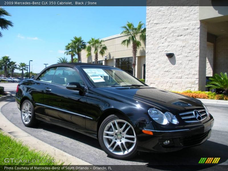 Black / Stone 2009 Mercedes-Benz CLK 350 Cabriolet