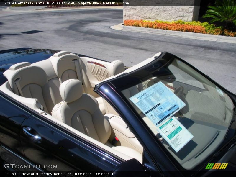 Majestic Black Metallic / Stone 2009 Mercedes-Benz CLK 550 Cabriolet