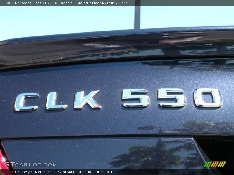 Majestic Black Metallic / Stone 2009 Mercedes-Benz CLK 550 Cabriolet