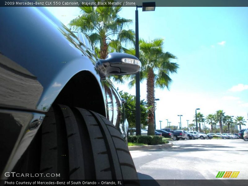 Majestic Black Metallic / Stone 2009 Mercedes-Benz CLK 550 Cabriolet