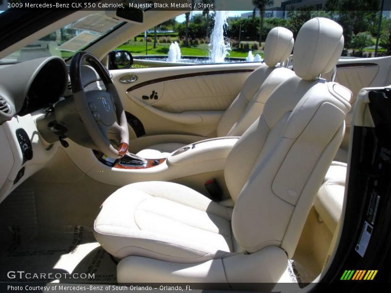 Majestic Black Metallic / Stone 2009 Mercedes-Benz CLK 550 Cabriolet
