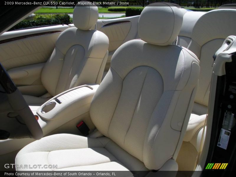 Majestic Black Metallic / Stone 2009 Mercedes-Benz CLK 550 Cabriolet
