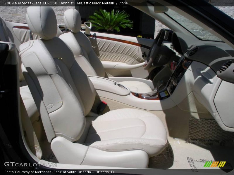 Majestic Black Metallic / Stone 2009 Mercedes-Benz CLK 550 Cabriolet