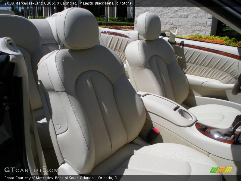 Majestic Black Metallic / Stone 2009 Mercedes-Benz CLK 550 Cabriolet