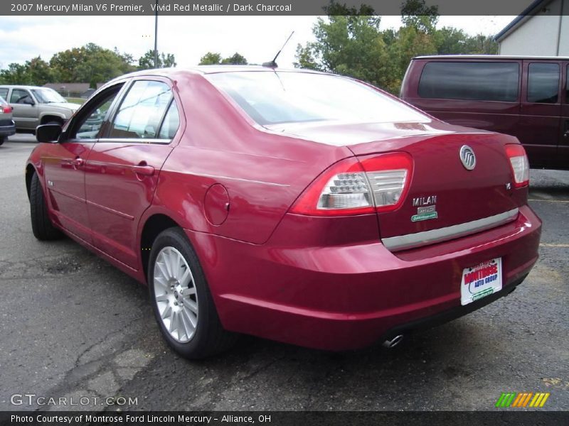 Vivid Red Metallic / Dark Charcoal 2007 Mercury Milan V6 Premier