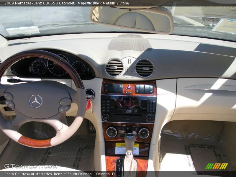 Majestic Black Metallic / Stone 2009 Mercedes-Benz CLK 550 Cabriolet
