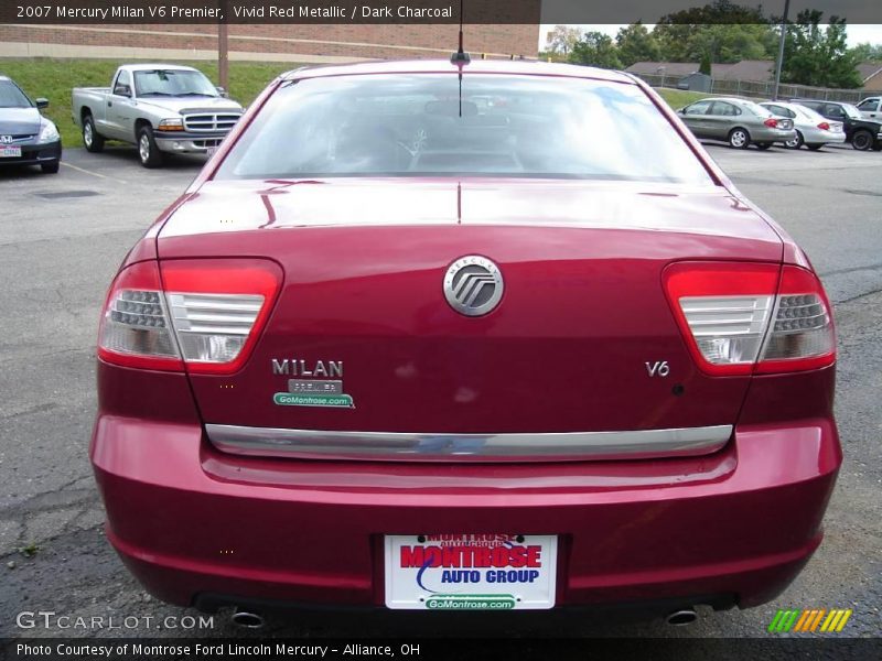 Vivid Red Metallic / Dark Charcoal 2007 Mercury Milan V6 Premier