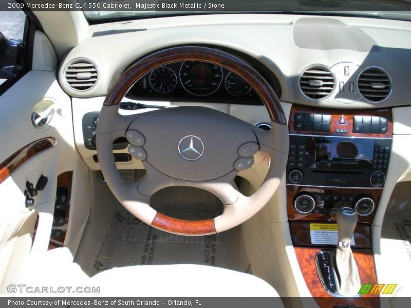 Majestic Black Metallic / Stone 2009 Mercedes-Benz CLK 550 Cabriolet