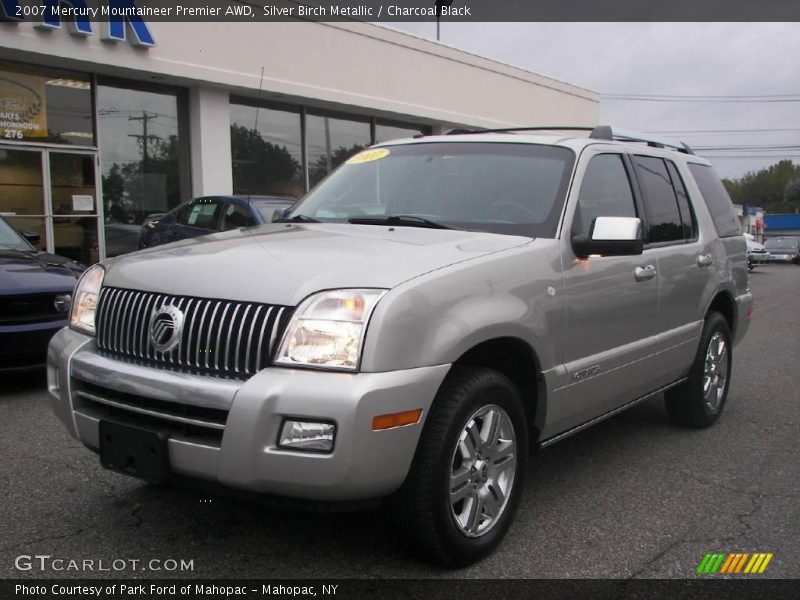 Silver Birch Metallic / Charcoal Black 2007 Mercury Mountaineer Premier AWD
