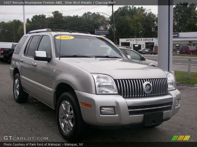 Silver Birch Metallic / Charcoal Black 2007 Mercury Mountaineer Premier AWD