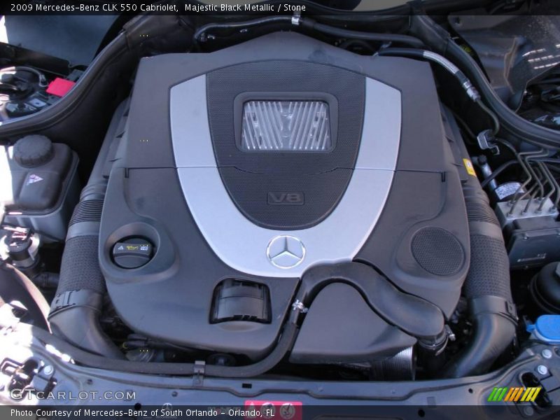 Majestic Black Metallic / Stone 2009 Mercedes-Benz CLK 550 Cabriolet