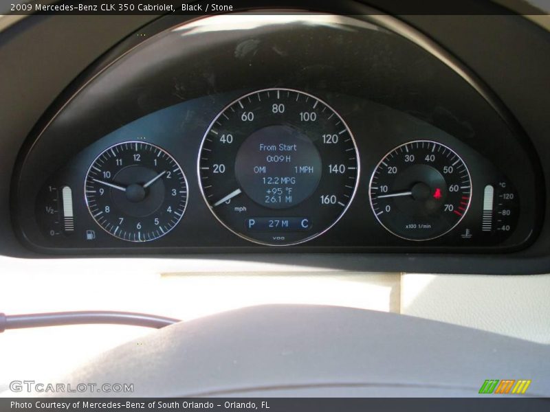 Black / Stone 2009 Mercedes-Benz CLK 350 Cabriolet