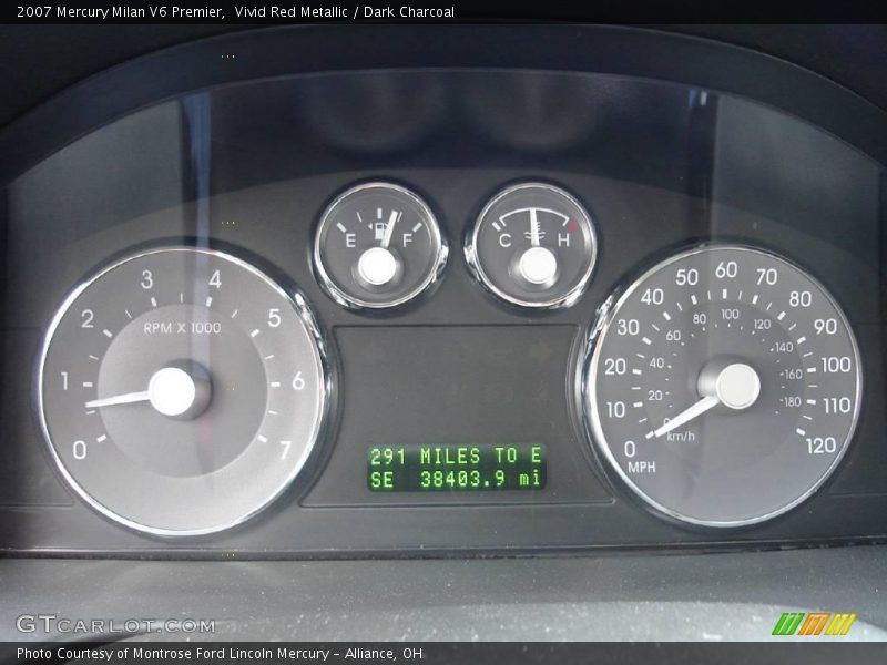Vivid Red Metallic / Dark Charcoal 2007 Mercury Milan V6 Premier