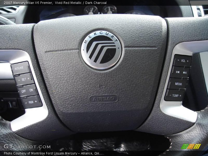Vivid Red Metallic / Dark Charcoal 2007 Mercury Milan V6 Premier