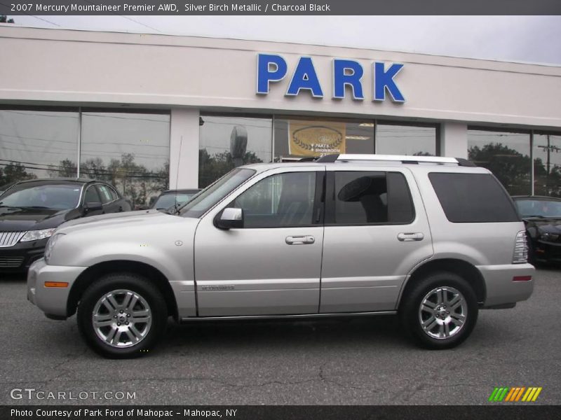 Silver Birch Metallic / Charcoal Black 2007 Mercury Mountaineer Premier AWD