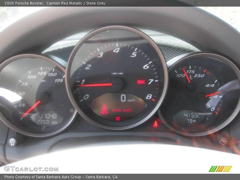 Carmon Red Metallic / Stone Grey 2006 Porsche Boxster