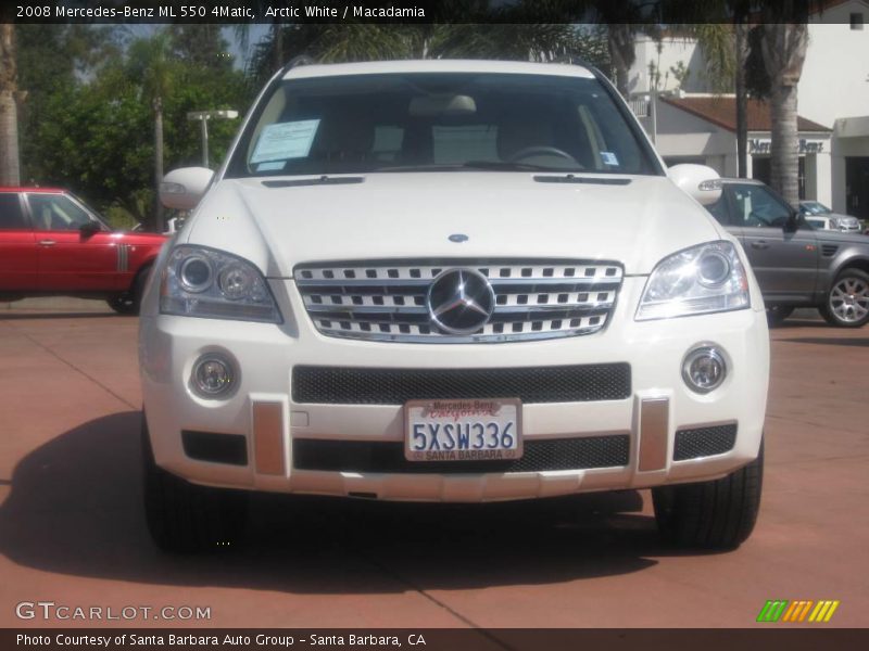 Arctic White / Macadamia 2008 Mercedes-Benz ML 550 4Matic