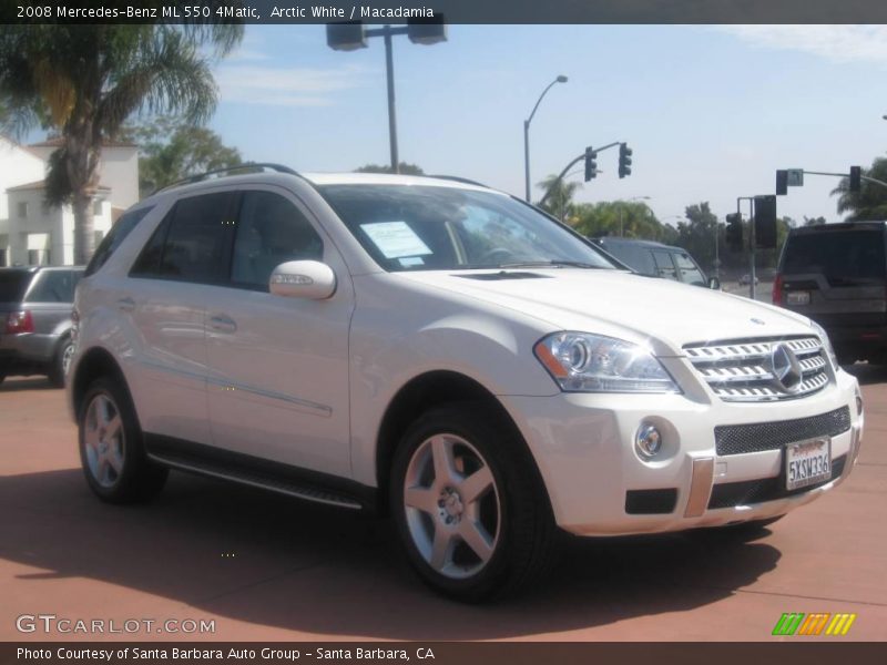 Arctic White / Macadamia 2008 Mercedes-Benz ML 550 4Matic