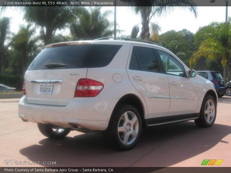 Arctic White / Macadamia 2008 Mercedes-Benz ML 550 4Matic