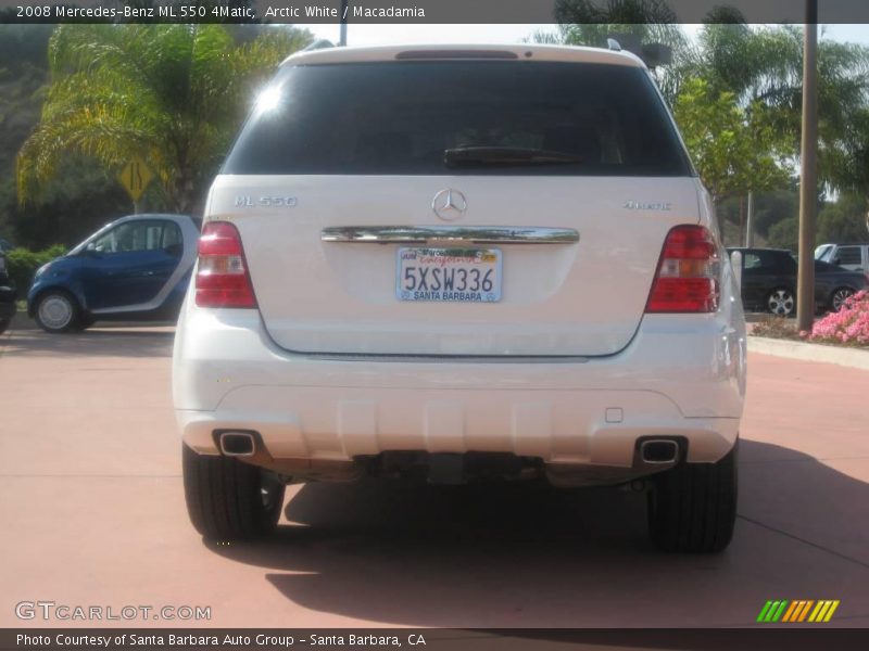 Arctic White / Macadamia 2008 Mercedes-Benz ML 550 4Matic