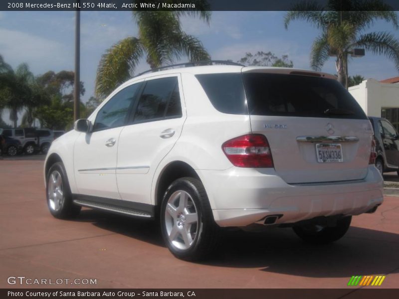 Arctic White / Macadamia 2008 Mercedes-Benz ML 550 4Matic