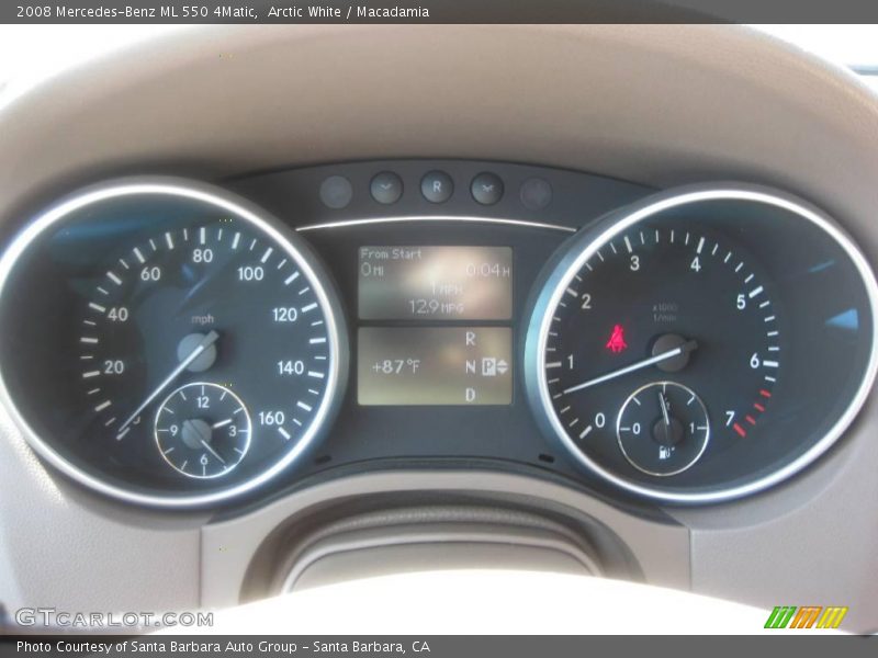 Arctic White / Macadamia 2008 Mercedes-Benz ML 550 4Matic