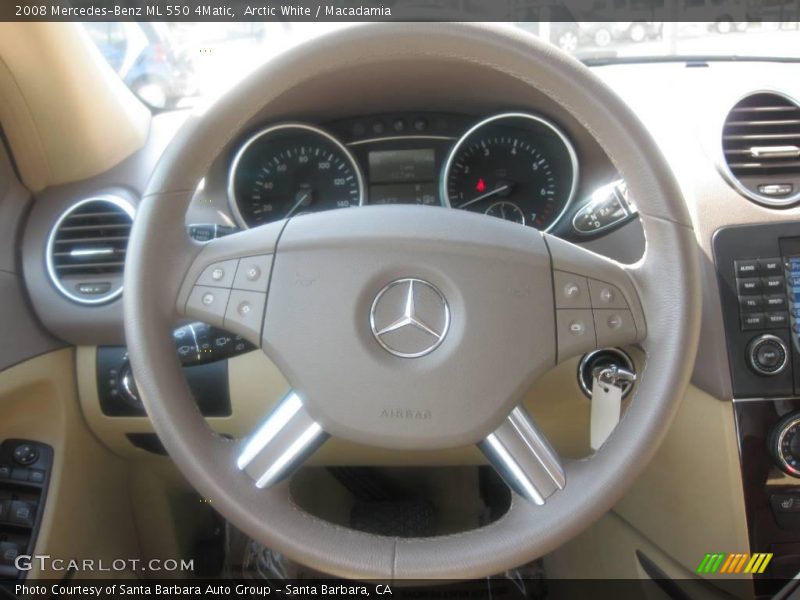 Arctic White / Macadamia 2008 Mercedes-Benz ML 550 4Matic