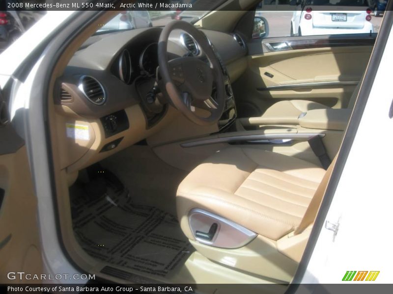 Arctic White / Macadamia 2008 Mercedes-Benz ML 550 4Matic