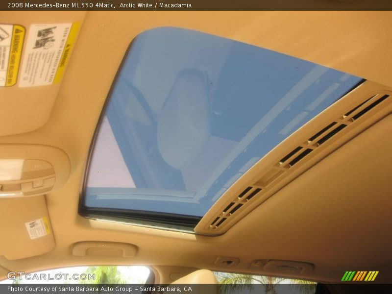 Arctic White / Macadamia 2008 Mercedes-Benz ML 550 4Matic