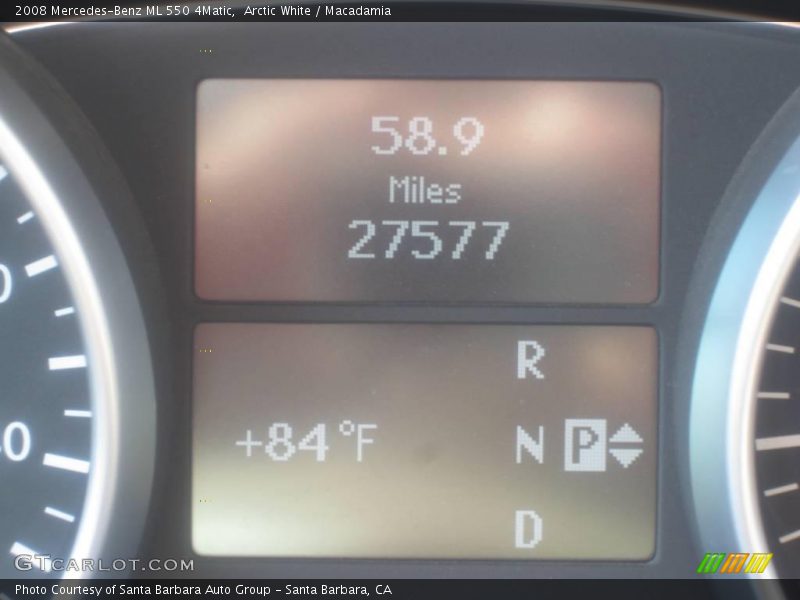 Arctic White / Macadamia 2008 Mercedes-Benz ML 550 4Matic
